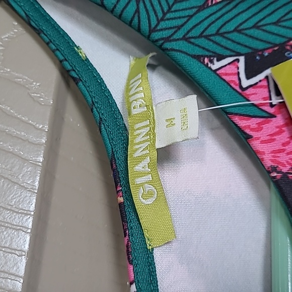 NWT Gianni Bini floral globe trotter boho bodycon midi halter dress size medium - Picture 5 of 9